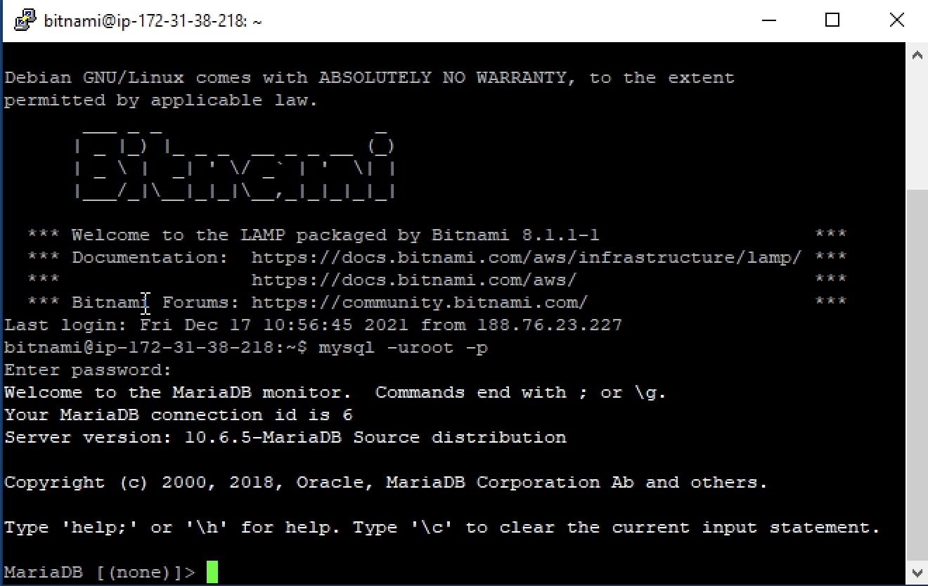 mariadb login