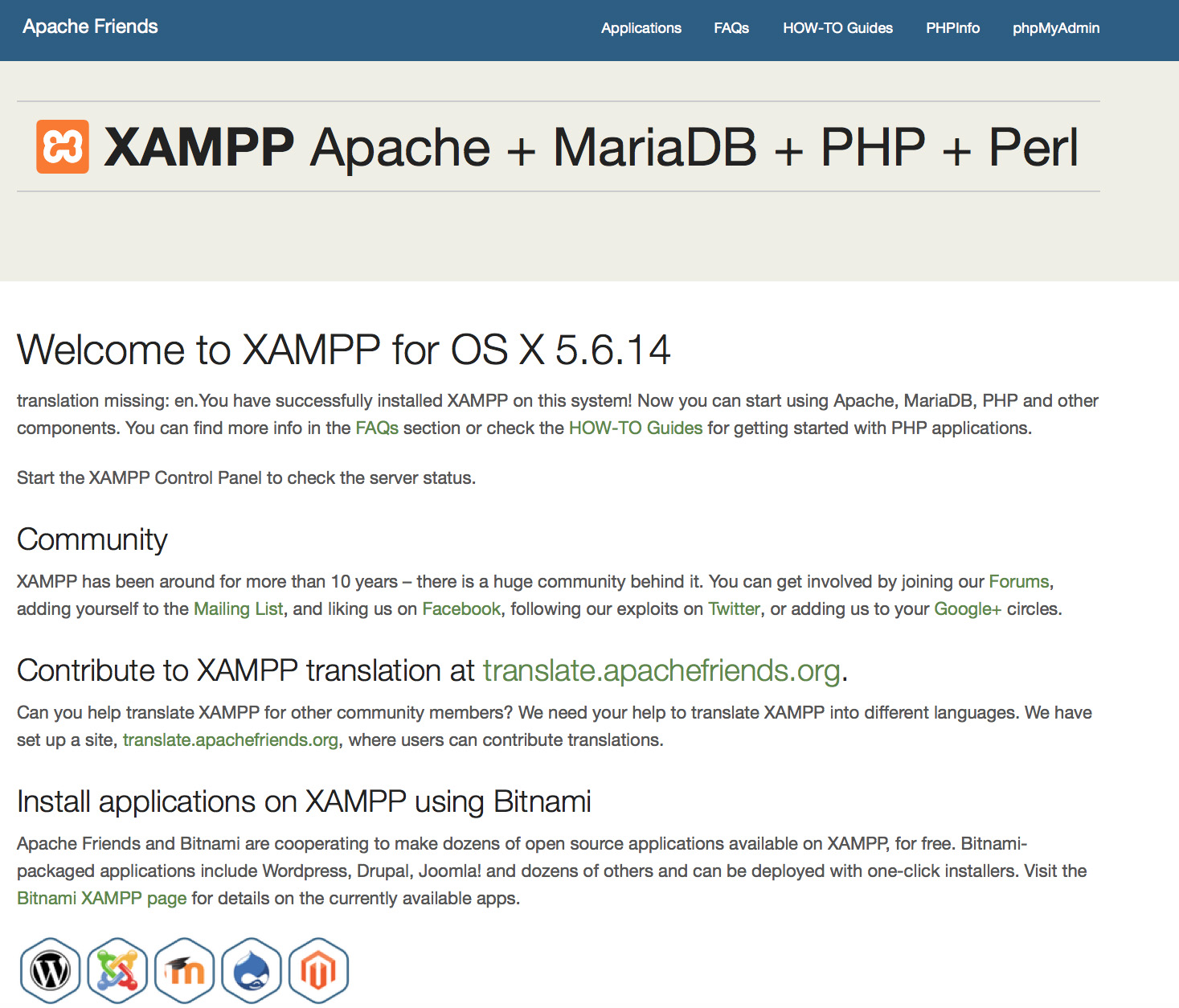 XAMPP FAQs for Mac OS X
